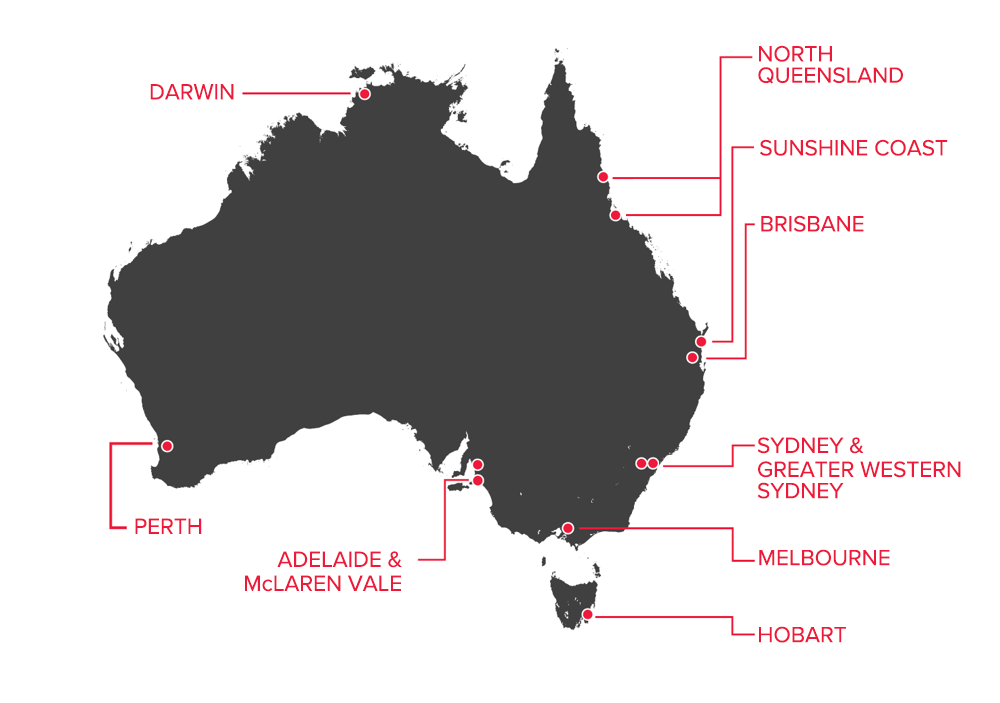 BDO Australia map