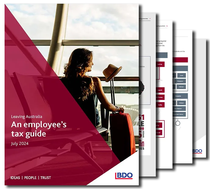 Thumbnail showing the Leaving Australia Tax Guide