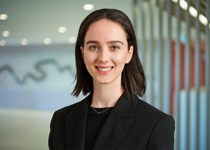 Samantha Scheid, Corporate & International Tax, smiling at the camera.